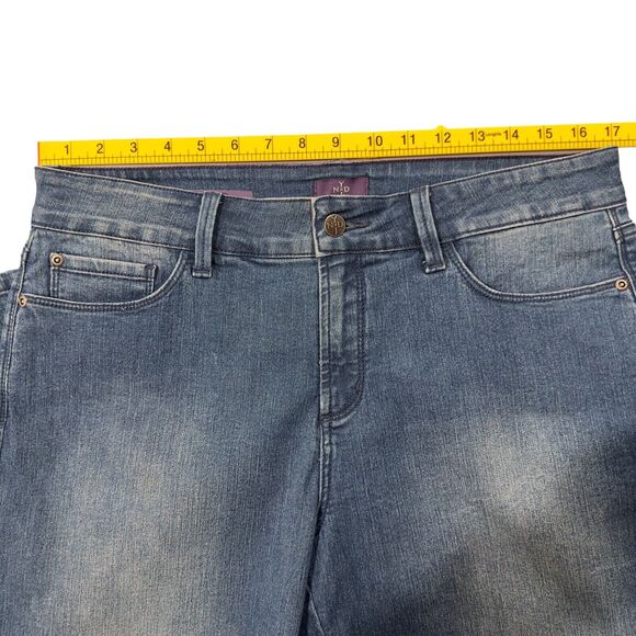 NYDJ IRA Jeans Womens Size 12 Relaxed Ankle Embossed Scroll Pattern Boho - Picture 14 of 16